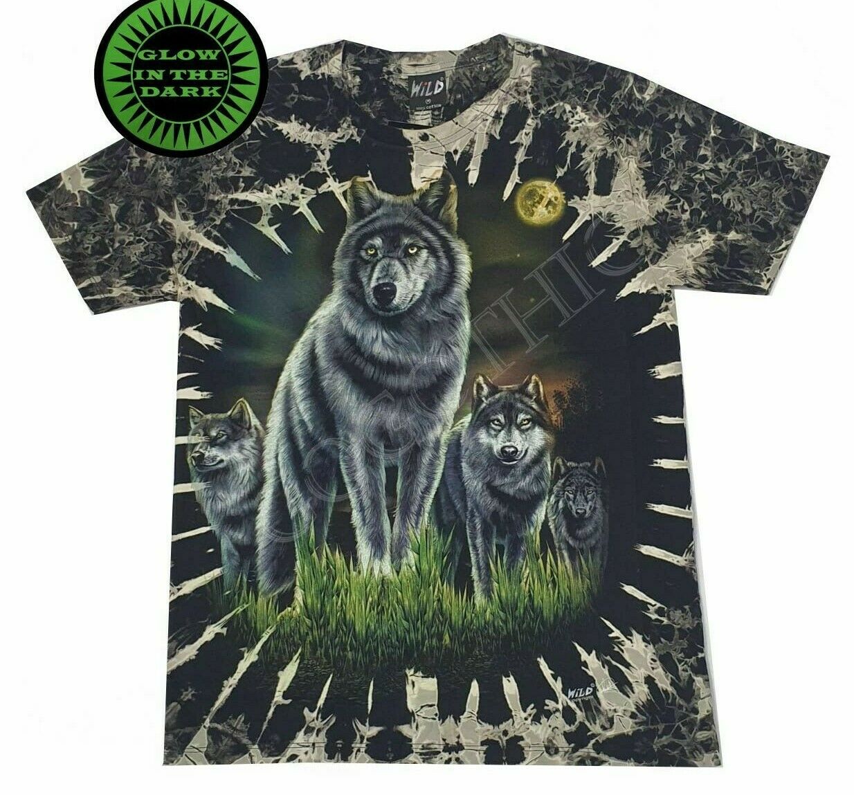Tie-dye wolf pack