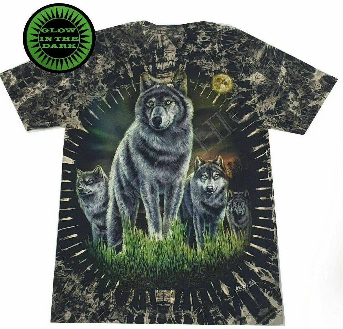 Tie-dye wolf pack